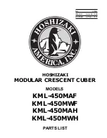 Hoshizaki KML-450MAF Parts List preview