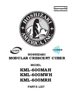 Hoshizaki KML-600MAH Parts List preview