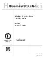 Hoshizaki KMS-750MLH Parts List предпросмотр