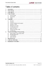 Preview for 2 page of Hoshizaki LANCER Everest Installation, Operation & Service Manual