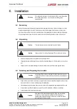 Preview for 8 page of Hoshizaki Lancer Glycoolpac 27hx Installation, Operation & Service Manual