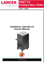 Preview for 1 page of Hoshizaki Lancer P400T V2 Installation, Operation & Service Manual