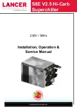 Hoshizaki LANCER S8E V2.5 Hi-Carb Superchiller Installation, Operation & Service Manual preview