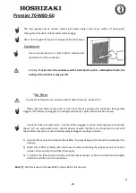 Предварительный просмотр 11 страницы Hoshizaki PREMIER F 60 Operation, Maintenance And Installation Manual