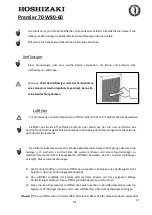 Предварительный просмотр 57 страницы Hoshizaki PREMIER F 60 Operation, Maintenance And Installation Manual