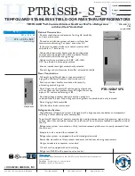 Hoshizaki PTR1SSB-FSFS Specifications предпросмотр