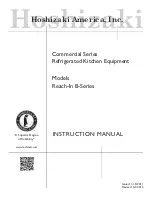 Hoshizaki Reach-In B-Series Instruction Manual предпросмотр