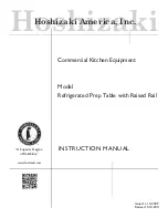 Предварительный просмотр 1 страницы Hoshizaki Refrigerated Prep Table with Raised Rail Instruction Manual