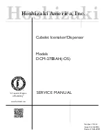 Hoshizaki RELIABILITY IS A BEAUTIFUL THING DCM-270BAH-OS Service Manual preview