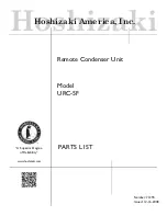 Hoshizaki REMOTE CONDENSER UNIT URC-5F Parts List preview