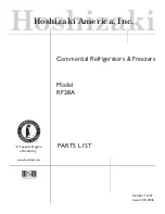 Hoshizaki RF28A Parts List предпросмотр