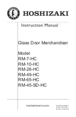 Preview for 1 page of Hoshizaki RM-10-HC Instruction Manual