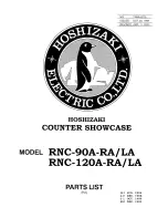 Hoshizaki RNC-120A-LA Parts List preview