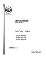 Hoshizaki SafeTemp RH1-AAC Parts List предпросмотр