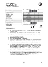 Предварительный просмотр 2 страницы Hoshizaki SCR-130BH Operation, Maintenance And Installation Manual