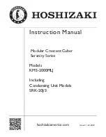 Предварительный просмотр 1 страницы Hoshizaki Serenity KMS-2000MLJ Instruction Manual