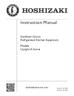 Preview for 1 page of Hoshizaki Steelheart Series Instruction Manual