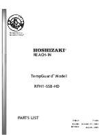 Hoshizaki Temp Guard RFH1-SSB-HD Parts List предпросмотр