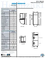 Предварительный просмотр 2 страницы Hoshizaki Temp Guard RFH1-SSB-HD Specifications