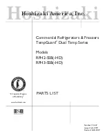 Предварительный просмотр 1 страницы Hoshizaki Temp Guard RFH2-SSB Parts List