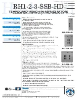 Hoshizaki Temp Guard RH1-SSB-HD Specifications preview