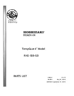 Hoshizaki Temp Guard RH2-SSB-GD Parts List предпросмотр