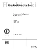 Hoshizaki Temp Guard RIR1-SSB Parts List предпросмотр