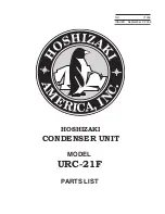 Hoshizaki URC-21F Parts List preview