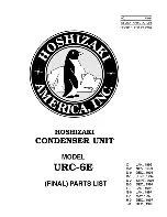 Hoshizaki URC-6E Parts List preview