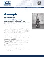 Preview for 1 page of Host Freestyle extractorVAC E8 Safety & Maintenance Instructions