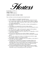 Hostess CR00RA Instruction Manual preview