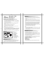 Предварительный просмотр 1 страницы Hostess HW01MA Instruction Manual