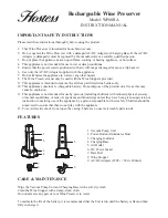 Hostess WP00RA Instruction Manual preview