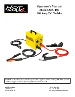 Hot Max ARC100 Operator'S Manual предпросмотр