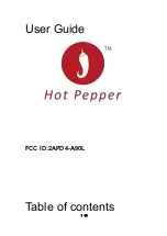 Hot Pepper A90L User Manual предпросмотр