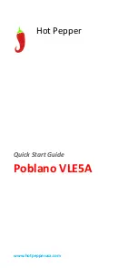 Hot Pepper Poblano VLE5A Quick Start Manual preview