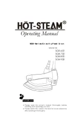 Предварительный просмотр 1 страницы hot-steam SGB Series Operating Manual