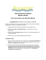 Hot Tub Products Aquasizer AS100 Set-Up Instructions And Operation Manual preview