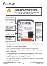 Предварительный просмотр 20 страницы HOT WATER HEAT PUMPS Econergy EC L Series Installation Manual