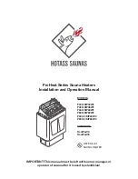 Hotass Saunas ProHeat P300/KIP30W1 Installation And Operation Manual preview