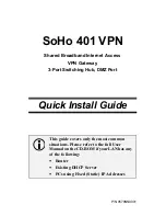 HotBrick Firewall VPN SoHo 401 VPN Quick Install Manual preview