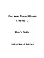 Preview for 1 page of HotBrick VPN 800 User Manual