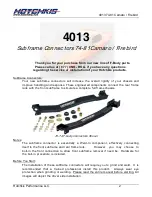 Preview for 2 page of Hotchkis 4013 Manual