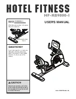 Hotel Fitness HF-RB9800-I Manual preview