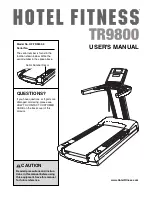 Preview for 1 page of Hotel Fitness HF-TR9800.0 User Manual