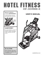 Hotel Fitness HF-XS9800-E.1 Manual preview