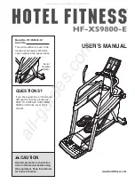 Hotel Fitness HF-XS9800-E User Manual preview