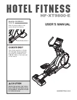 Preview for 1 page of Hotel Fitness HF-XT9800-E.1 Manual