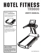 Hotel Fitness TR9800 Manual preview