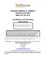 Предварительный просмотр 1 страницы HotHouse HHB4SE Installation And Operating Instructions Manual